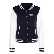 Splice Sleeves Stand Collar Uniform Couples Varsity Baseball Jacket Women Snap-Button Navy Blue Pink Jacket College Jacket Coat ELY