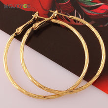 Sterling Silver Women Hoop Earrings Nickle 18K Gold Plated Earrings 1STL ELY