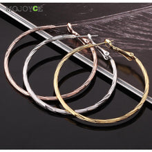 Sterling Silver Women Hoop Earrings Nickle 18K Gold Plated Earrings 1STL ELY