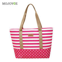 Striped Canvas Handbag Women Bag Blocking Patchwork Shoulder Bag Satchel Tote Bags Handbags Women Famous Brands Bolsa Feminina ELY