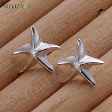 Stud Earring Wedding Star Shapes Earrings Sterling Silver Star Stud Earrings supplies earrings ELY