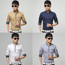 Stylish Men's Long Sleeve Dress Business Formal Shirts Slim Fit Tops Trendy 1STL ELY