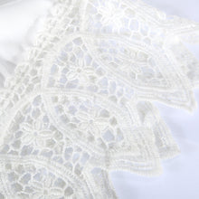 Bohemian White Crop Top for Women Off Shoulder Lace Splice T shirt Camisetas Tops Slash Neck Women Clothing ELY