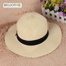 Beach Wide Brim Trilby Hats for Women Straw Hat Bucket Sun Cap Paper Straw Sun Hat 1STL ELY