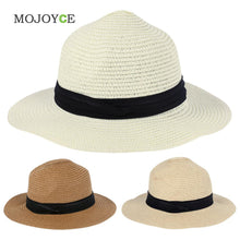 Beach Wide Brim Trilby Hats for Women Straw Hat Bucket Sun Cap Paper Straw Sun Hat 1STL ELY