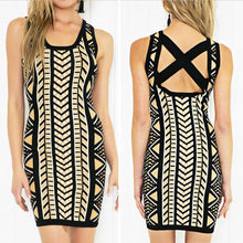 Colourful Bohemian Print Round Collar Dress Sleeveless Vest Printed Beach Dress O-neck Vestidos Femininos ELY