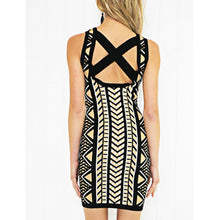 Colourful Bohemian Print Round Collar Dress Sleeveless Vest Printed Beach Dress O-neck Vestidos Femininos ELY