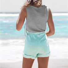 V-Neck Sleeveless Strap in the Chest T-Shirt Pure Gray Color T-Shirt Leisure Ladies Casual Clothing 1STL ELY