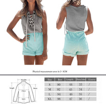V-Neck Sleeveless Strap in the Chest T-Shirt Pure Gray Color T-Shirt Leisure Ladies Casual Clothing 1STL ELY
