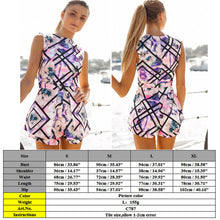 Women Floral Sleeveless Slim mini Jumpsuit Playsuit Divided Skirt Printed Floral Plaid Women Jumpsuit Fitness Rompers ELY