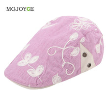 Outdoor Flower Embroidery Berets Caps for Women Casual Peaked Cap 1STL ELY