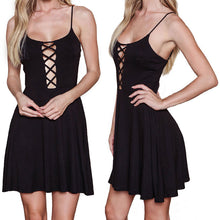 Slim Front Bandage Sleeveless Backless Club Dress Sexy Cross Straps Front Braces Dress S-XL Vestidos Women Dress 1STL ELY