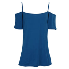 Spaghetti Strap Women Shirts Crop Top Off Shoulder Tops Camisa Femme Loose Casual Camisas Mujer Blouses cropped feminino ELY