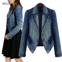 Thick Women Jacket Jean Coat Plus Size Motorcycle Coat Denim Slim Outwear Women Basic Coats Bomber Jacket Denim Jacket ELY