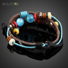 Three Eyes Beads Braid Bracelet Girl Boy String Band Bangle 1STL ELY