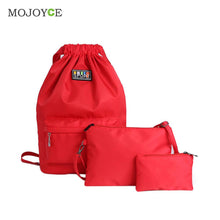Three-Piece Nylon Women Backpack Mochilas Draw Cord Travel Bag Leisure Mochila School Bags for Teenagers Mochila Feminina ELY