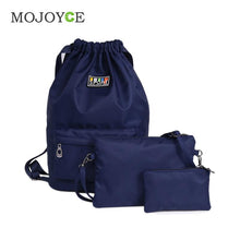 Three-Piece Nylon Women Backpack Mochilas Draw Cord Travel Bag Leisure Mochila School Bags for Teenagers Mochila Feminina ELY