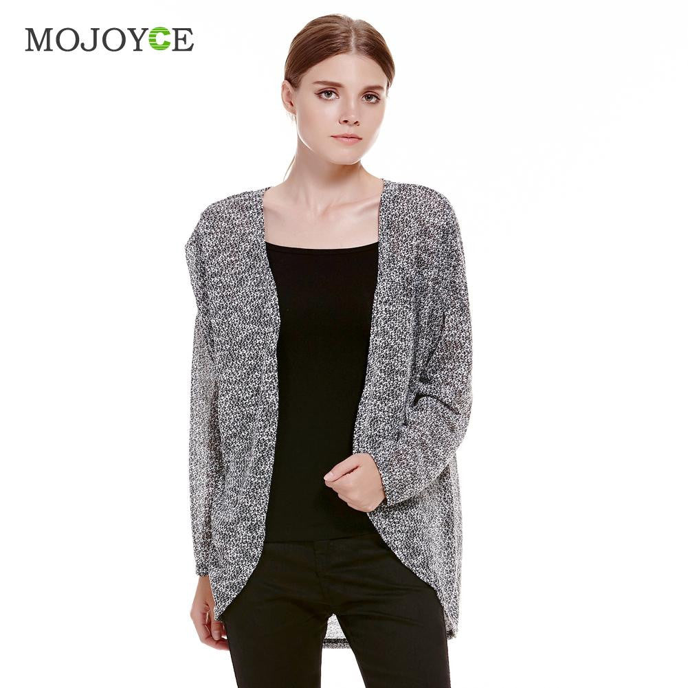 Top Women Long Sleeve Stitch Coats Knit Sweater Cardigans Women Basic Coat ELY