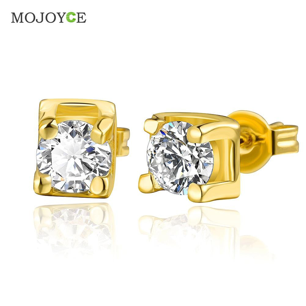 Top Sale Stud Earrings Nickle Free Antiallergic 18K Gold Plated 1STL ELY