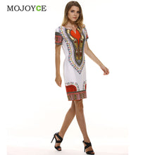 Traditional African Print Dresses Dashiki Dress Short Sleeve Slim Bodycon Women Dress Vintage Vestido De Festa Dashiki for Women ELY