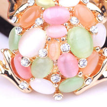 Trending test in Korea Cat eye stone Top Frog Keychain Crystal purse Bag Key Chain ELY