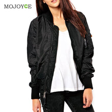 Trendy Bomber Jacket Classic Zip Up Biker Stylish Vintage Jacket Crop Coats Women Jacket Black Army Green Women Basic Coats ELY