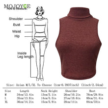 Turtleneck Thick Crochet Knitted Sweaters Pullovers Cropped Vest Woman Top Sleeveless Women Sweaters and Pullovers ELY