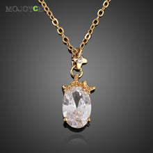 Twinkling Zircon Necklace Lady Crystal Pendant Jewelry Gold Filled 1STL ELY