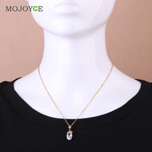 Twinkling Zircon Necklace Lady Crystal Pendant Jewelry Gold Filled 1STL ELY