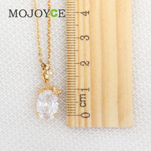 Twinkling Zircon Necklace Lady Crystal Pendant Jewelry Gold Filled 1STL ELY