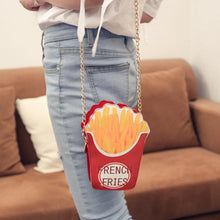 Unique Cartton Crossbody Bags for Women Hamburger French Fries Popcorn Shape Shoulder Messenger Bags Handbag Bolsas Femininas ELY