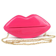 Unique PU Leather Women Handbag Messenger Bag Evening Bags Red Lips Shape Women Handbags Purse Lady Clutch Chain Shouder Bag ELY