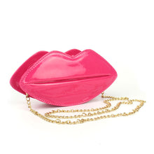 Unique PU Leather Women Handbag Messenger Bag Evening Bags Red Lips Shape Women Handbags Purse Lady Clutch Chain Shouder Bag ELY