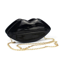 Unique PU Leather Women Handbag Messenger Bag Evening Bags Red Lips Shape Women Handbags Purse Lady Clutch Chain Shouder Bag ELY