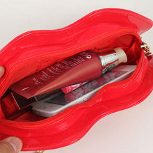 Unique PU Leather Women Handbag Messenger Bag Evening Bags Red Lips Shape Women Handbags Purse Lady Clutch Chain Shouder Bag ELY