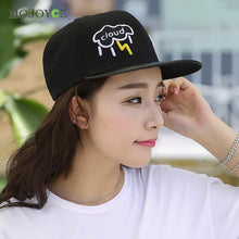 Bboy Hip Hop Cap Men Women Star Printing Adjustable Baseball Cap Snapback Hat White Black PU Leather Baseball Hat ELY