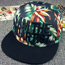 Cap Snapback Black White Cap Men Women Adjustable Baseball Cap Hip Hop Hat Floral Flat Peak Hat Gorras Planas Hip Hop ELY