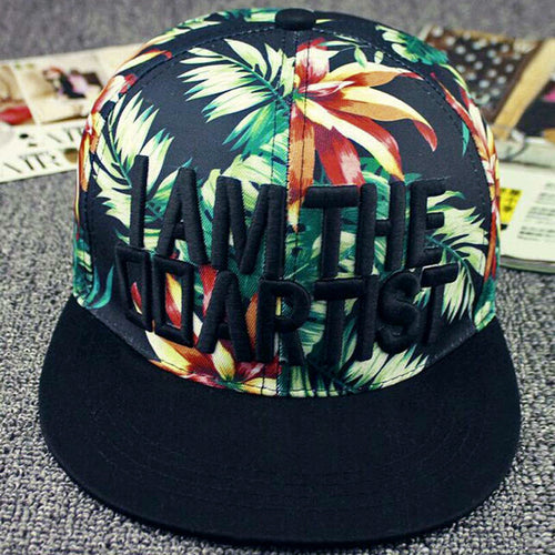 Cap Snapback Black White Cap Men Women Adjustable Baseball Cap Hip Hop Hat Floral Flat Peak Hat Gorras Planas Hip Hop ELY