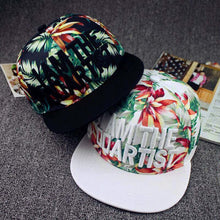 Cap Snapback Black White Cap Men Women Adjustable Baseball Cap Hip Hop Hat Floral Flat Peak Hat Gorras Planas Hip Hop ELY