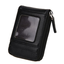 Card Holder Case Leather Wallet Purse Credit ID Card Organizer Pouch Black Solid Color Card Case Men Wallets Women Purse ELY