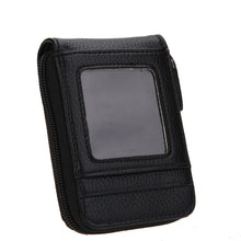 Card Holder Case Leather Wallet Purse Credit ID Card Organizer Pouch Black Solid Color Card Case Men Wallets Women Purse ELY