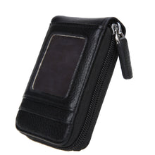 Card Holder Case Leather Wallet Purse Credit ID Card Organizer Pouch Black Solid Color Card Case Men Wallets Women Purse ELY