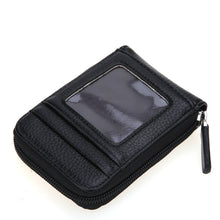 Card Holder Case Leather Wallet Purse Credit ID Card Organizer Pouch Black Solid Color Card Case Men Wallets Women Purse ELY