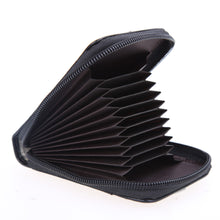 Card Holder Case Leather Wallet Purse Credit ID Card Organizer Pouch Black Solid Color Card Case Men Wallets Women Purse ELY