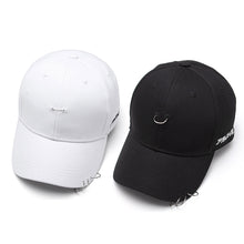 Solid Ring Safety Pin Curved Hats Baseball Cap Men Women Snapback Caps Gorras Baseball Hat ELY