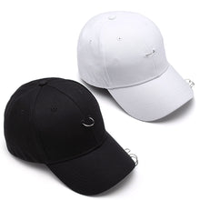 Solid Ring Safety Pin Curved Hats Baseball Cap Men Women Snapback Caps Gorras Baseball Hat ELY