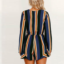 V Neck Striped Jumpsuit Playsuit Jumpsuit Romper Combinaison Short Femme Jumpsuits Rompers Womens Jumpsuit Combinaison Femme ELY