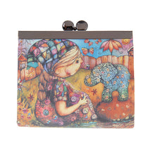 Various Graffiti PU Leather Hasp Clutch Wallet Printing Cartoon Owl Coin Pocket Money Bag Women Wallet Literary Style Purse ELY