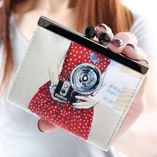 Various Graffiti PU Leather Hasp Clutch Wallet Printing Cartoon Owl Coin Pocket Money Bag Women Wallet Literary Style Purse ELY