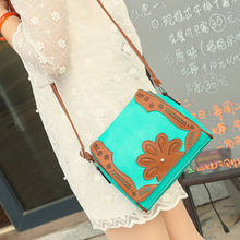 Vintage Floral Print Women Bag PU Women Messenger Bags Women Leather Handbag Small Shoulder Crossbody Bag Bolsa Feminina 1STL ELY
